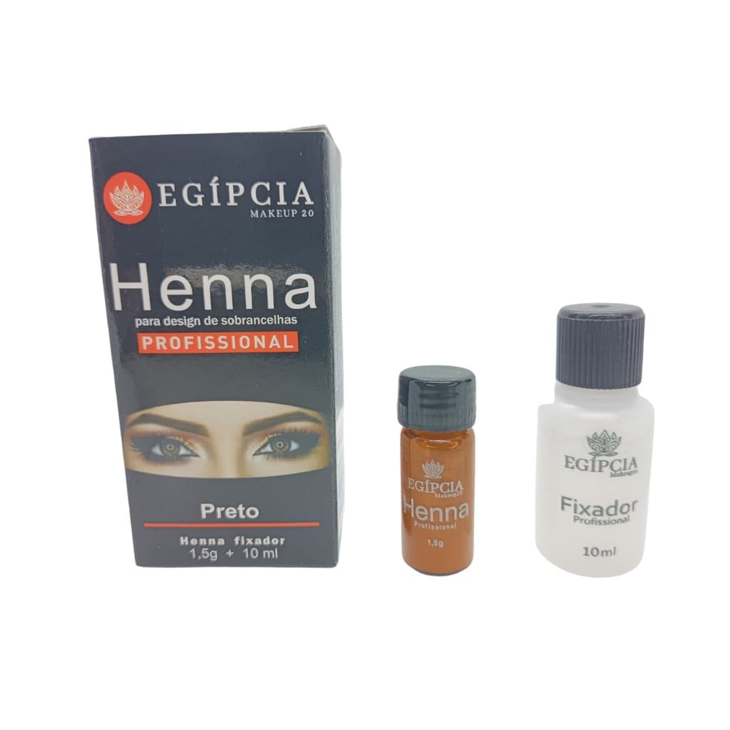 EGIPCIA HENNA PRETO HENNA 1,5G + FIXADOR 10ML