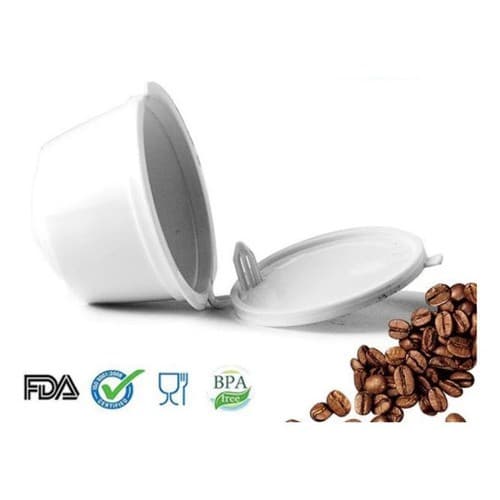 3 Cápsula Dolce Gusto Branca Reutilizável Com Colher Dosador