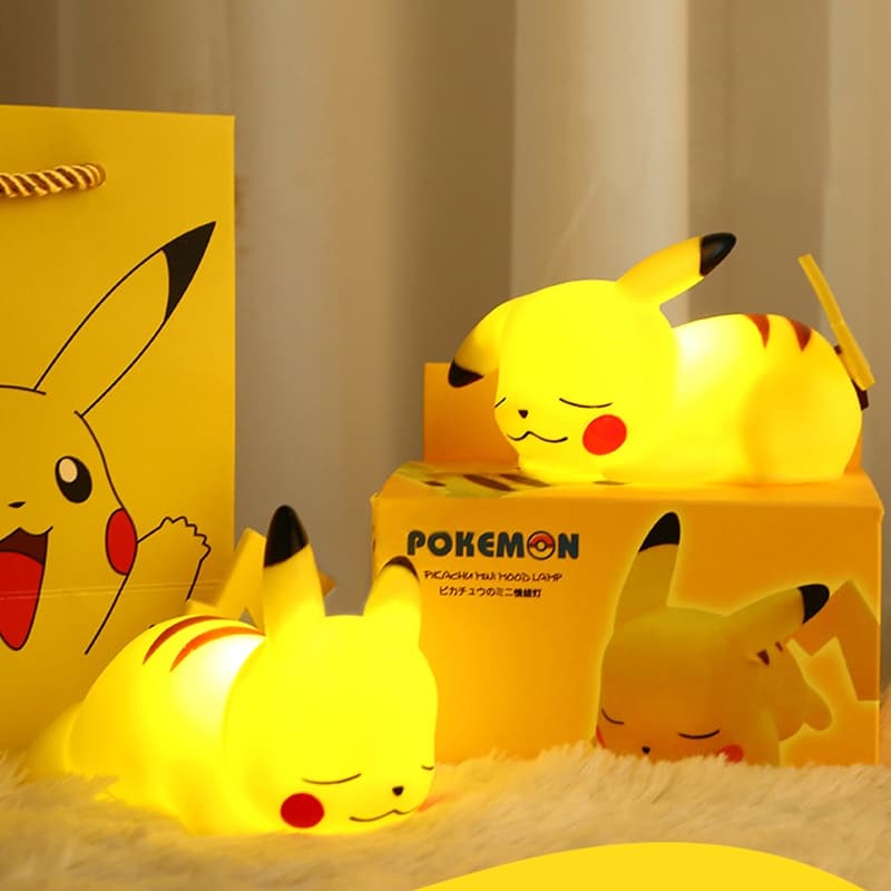 Pikochu Night Light Brilhante Brinquedo Infantil Bonito Decoração De Quarto Lâmpada LED Segura