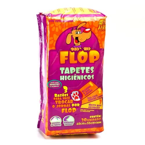 Tapete Higiênico Petix Higiênico Flop 60X55Cm Com 30 Unidades