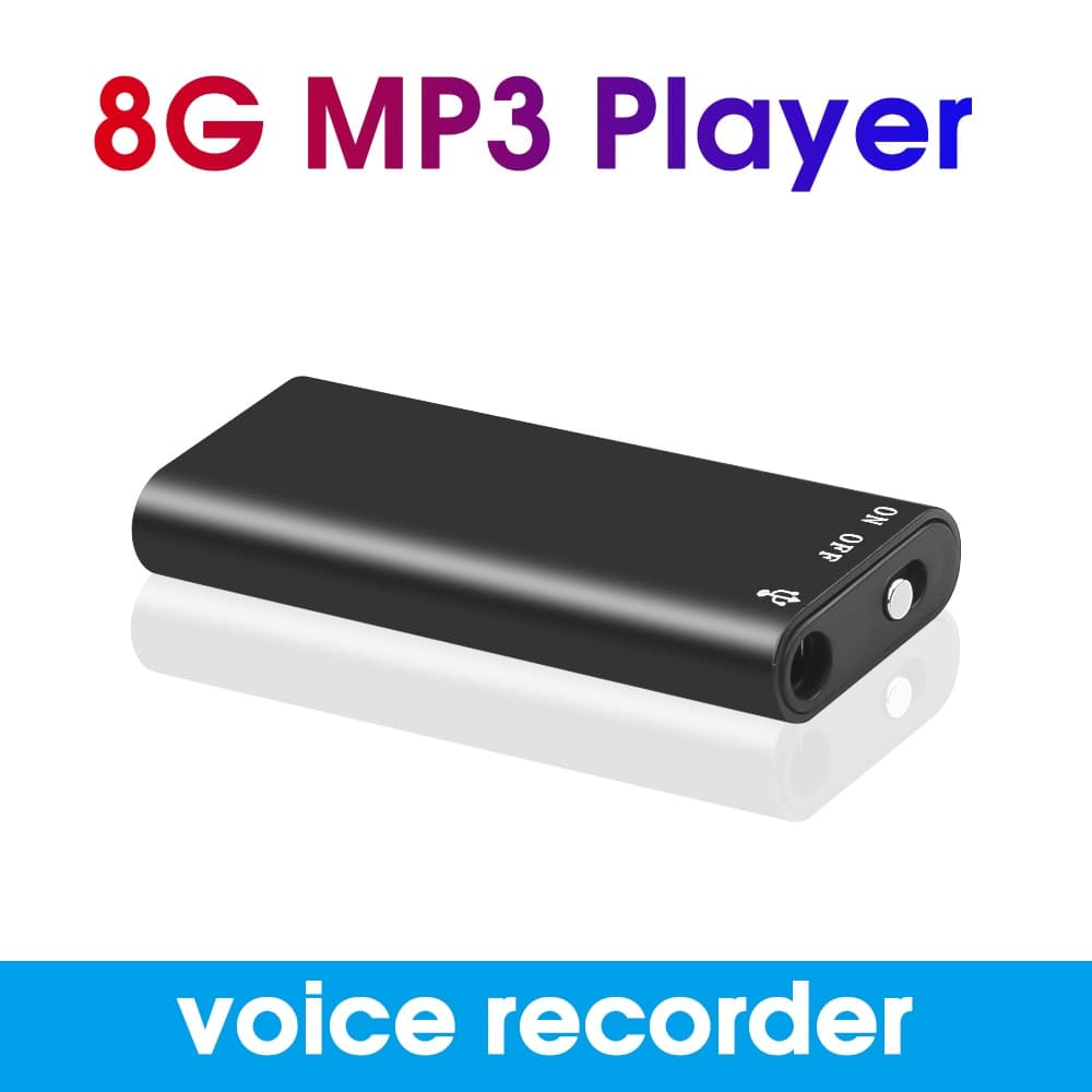 8GB/16GB/32GB Mini Gravador De Voz Digital Mp3 Player 3 Em 1 8GB Armazenamento De Memória 192Kbps Gravação WAV