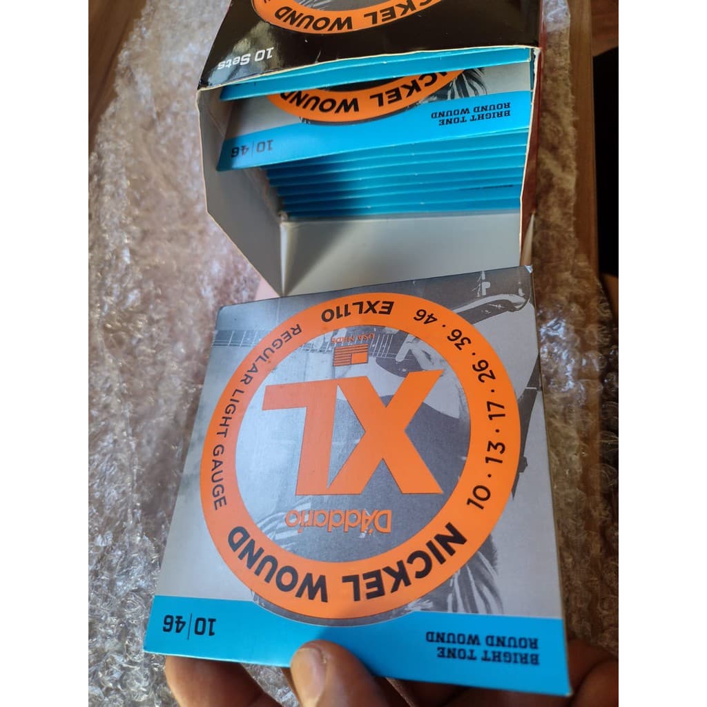 Encordoamento cordas guitarra daddario Exl110 010