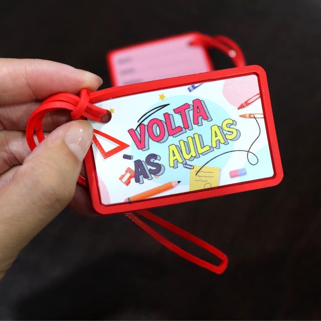 TAG MOCHILA VOLTA AS AULAS - IDENTIFICADOR DE MALA E MOCHILA