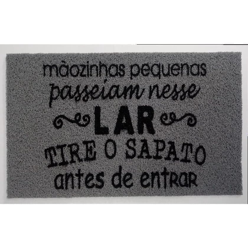 Tapete Capacho Personalizado 60x40 maozinhas pequenas tire os sapatos antiderrapante porta casa