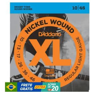 Encordoamento cordas guitarra daddario Exl110 010 0.10