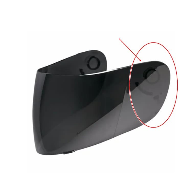 Viseira capacete Vaz V21 Revolution cor espessura 2.2mm -