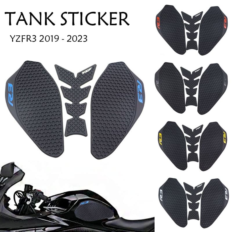 Para Yamaha YZF R3 2019-2021 Adesivos Antiderrapantes Motocicleta Tanque Protetor De Adesivo Decalque A Gás Joelho