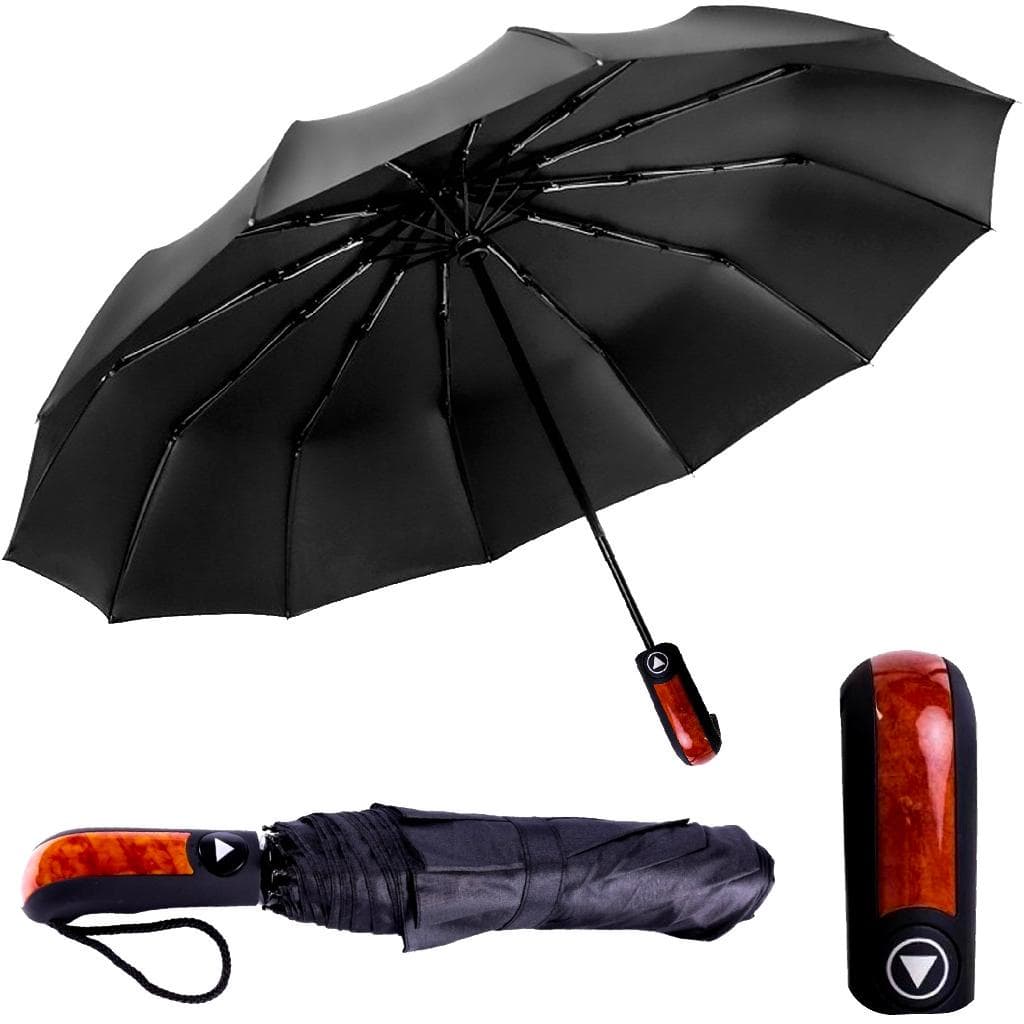 Guarda Chuva Automático Reforçado Contra Vento Cabe Na Bolsa Top
