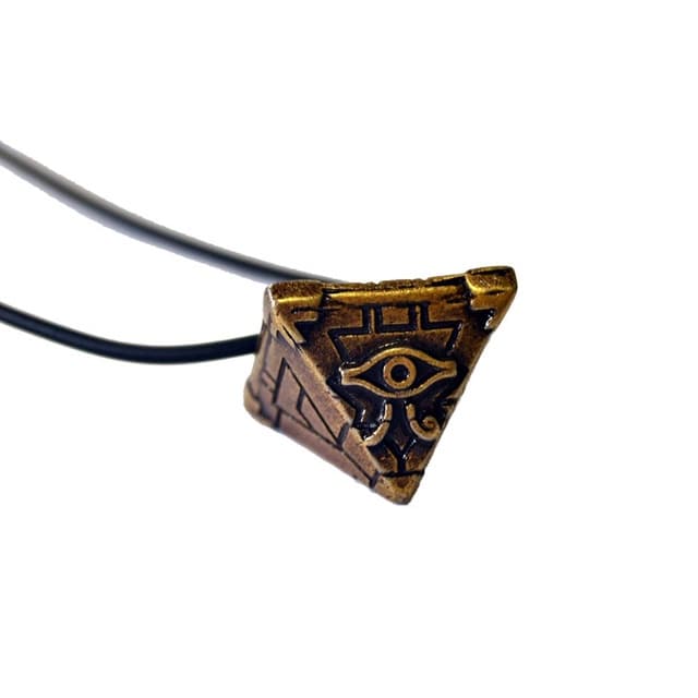 Colar Personalizado YuGiOh Enigma Do Milenio Série De Mangá Pingente Criativo De Metal Corrente De Borracha Bijuteria Decorativa Presente Geek Cosplay