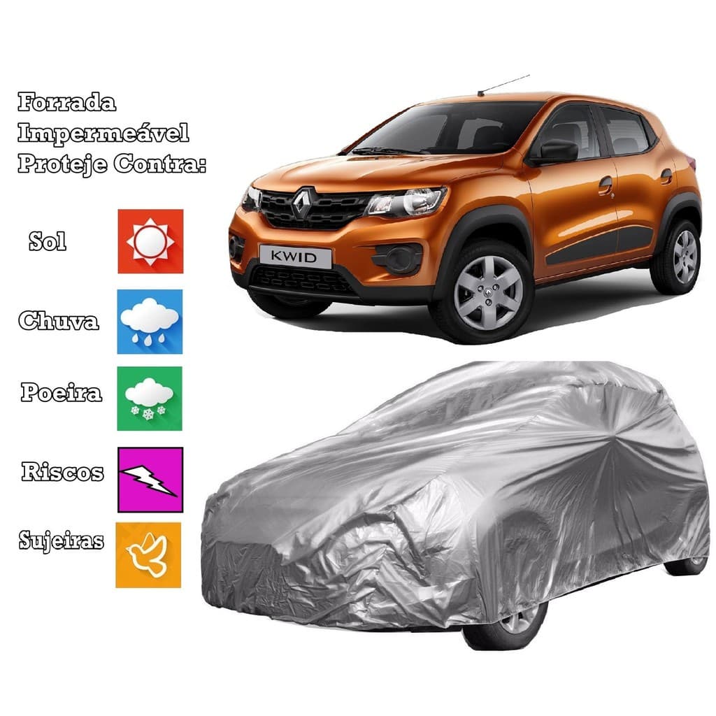 Capa Cobrir Carro Renault Kwid Forrada e 100% Impermeável