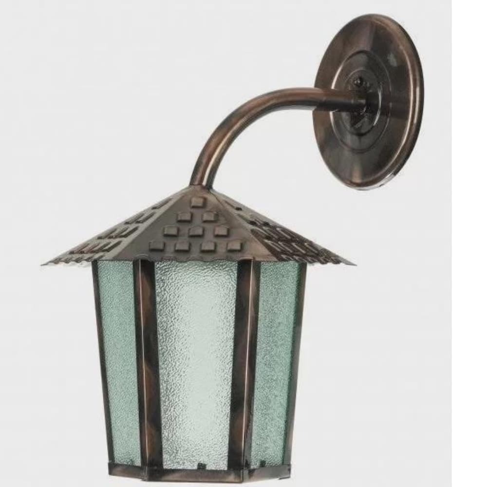 Arandela Colonial Sext. Vidro Pontilhado 1x E27 Blumenau Cobre