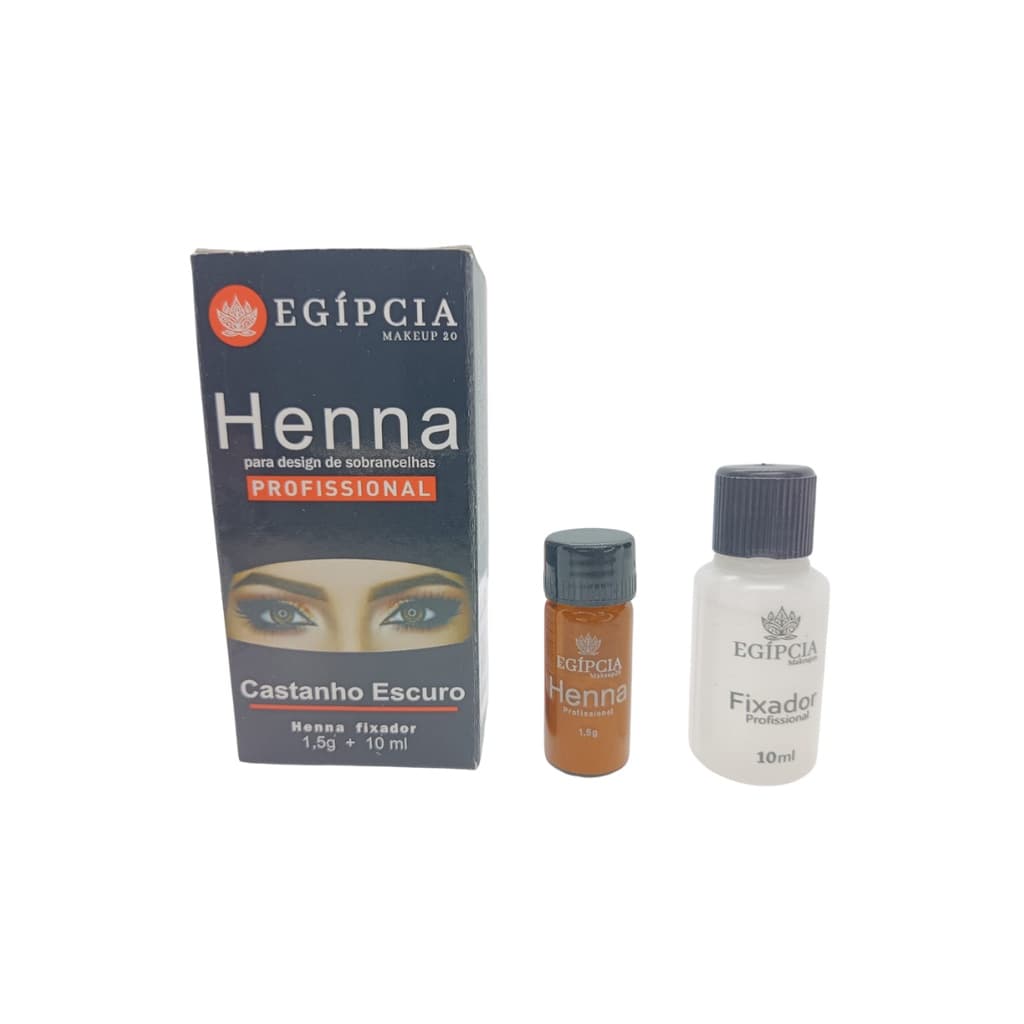 EGIPCIA HENNA CASTANHO ESCURO HENNA 1,5G FIXADOR 10ML