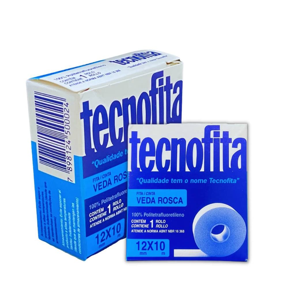 Kit 10 Fita Veda Rosca Tecnofita  12MMX10M