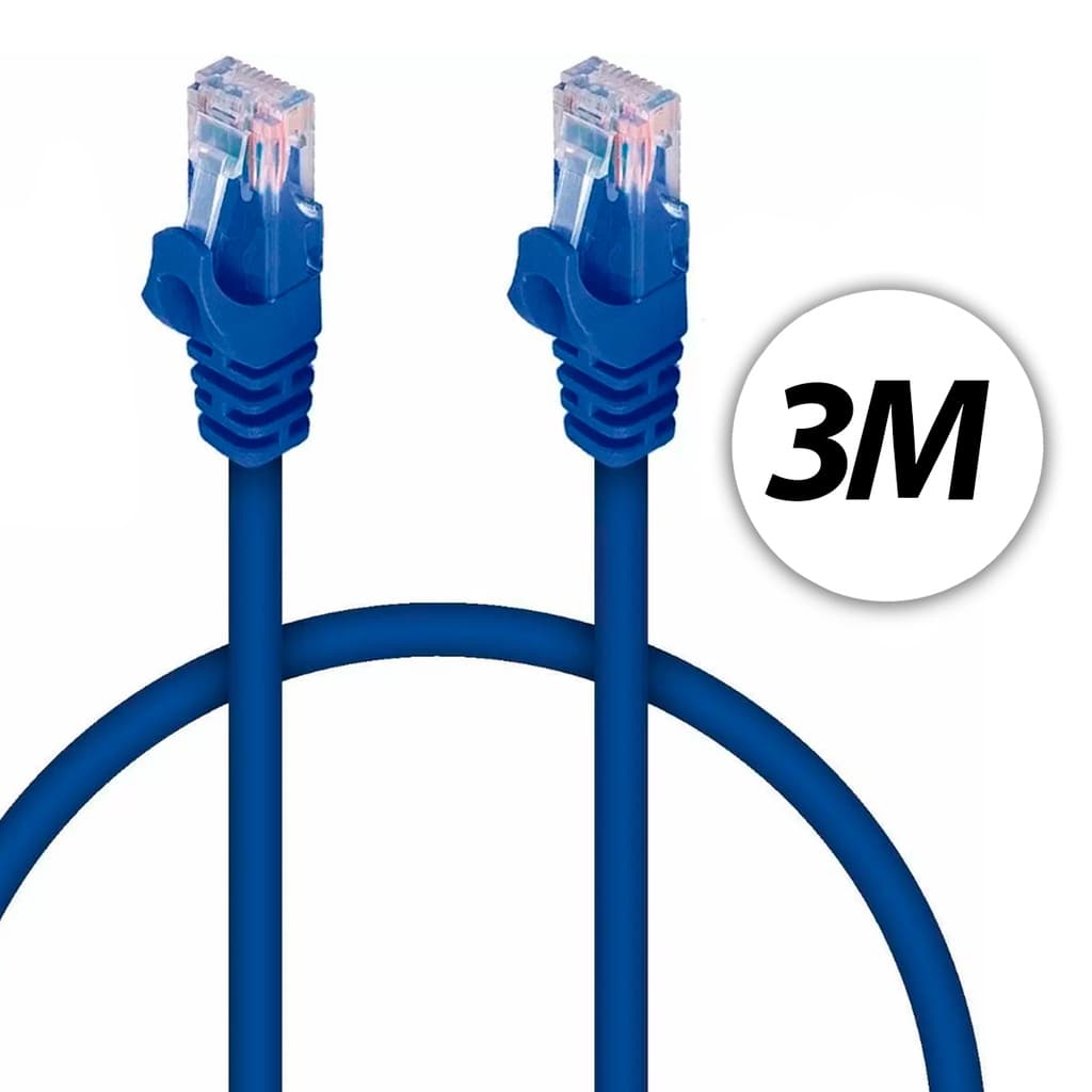 Cabo de Internet CAT6 Conexão 1000Mbps 3m Oferta Pronta Entrega