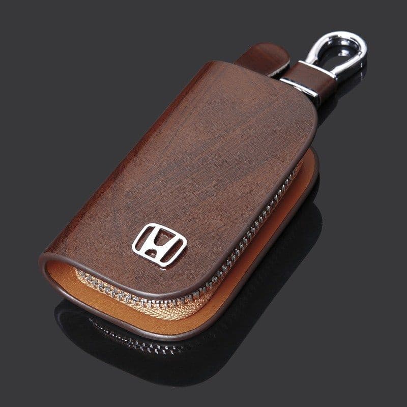 Capa Chave Do Carro Para Honda A City HRV BRV JAZZ CRV ACCORD CIVIC Porta-Chaves De Couro Inteligente Com Chaveiro