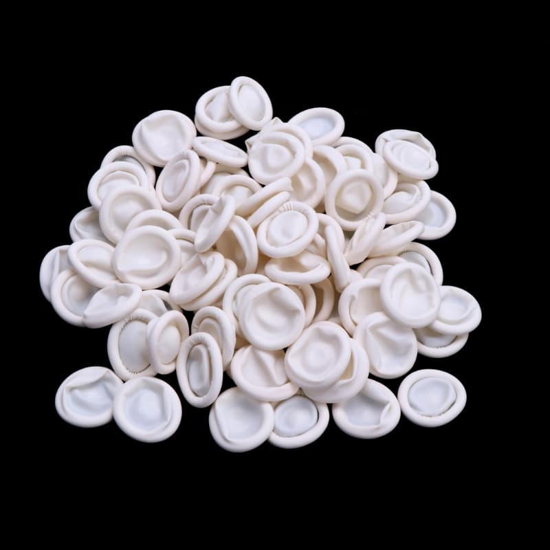 Estone 100pcs Protetor De Dedo Descartável Capa Berços Luvas De Borracha
