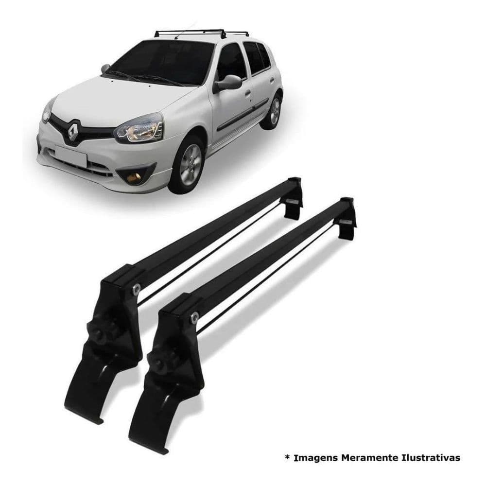 Bagageiro Rack Teto Aço Clio 4 Portas 2000 Até 2016