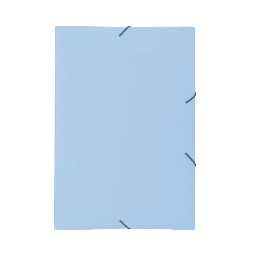 Pasta Aba Elastica Plastica Oficio Fosca cores pastéis (AZUL)