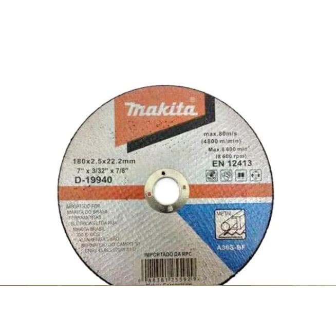 Disco Corte Ferro Makita 7x7/8 D-19940 Fera 2779 5pçs