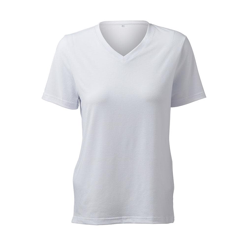 Camisa Malha para Personalizar - Feminina SM Gola V Branca Cricut - 1 und