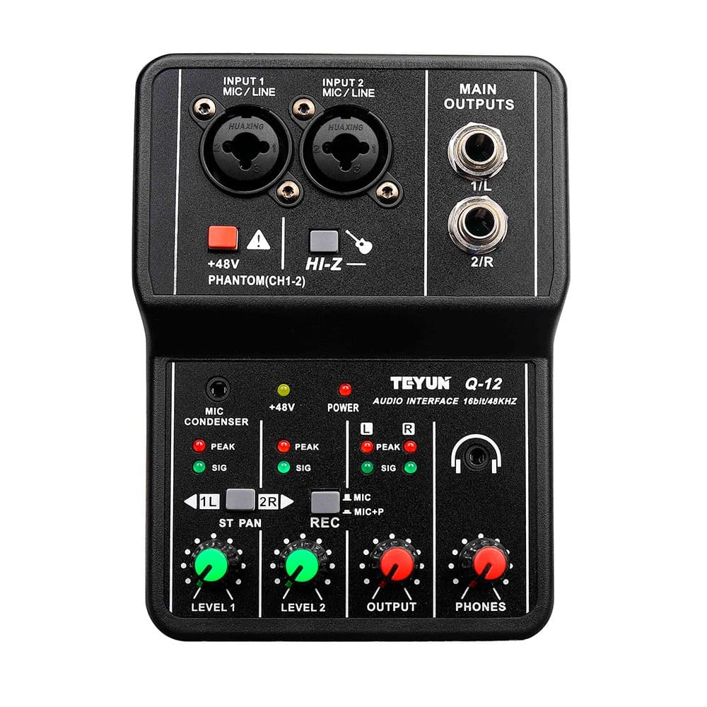 Interface de Áudio Profissonal Teyun Q12 2 Canais - AC2732