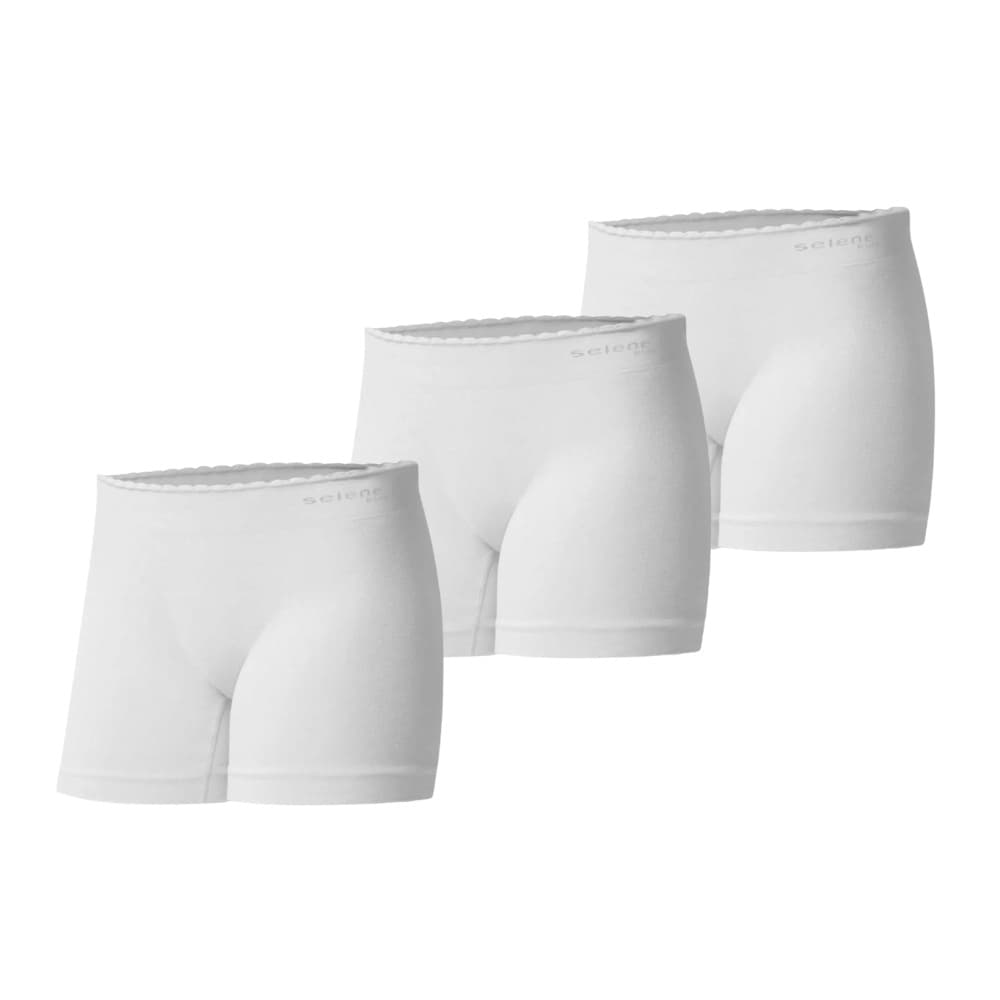 3 Calcinhas Box Boxer Boyshorts Basica Infantil Juvenil Lisa Selene Sem Costura Feminina