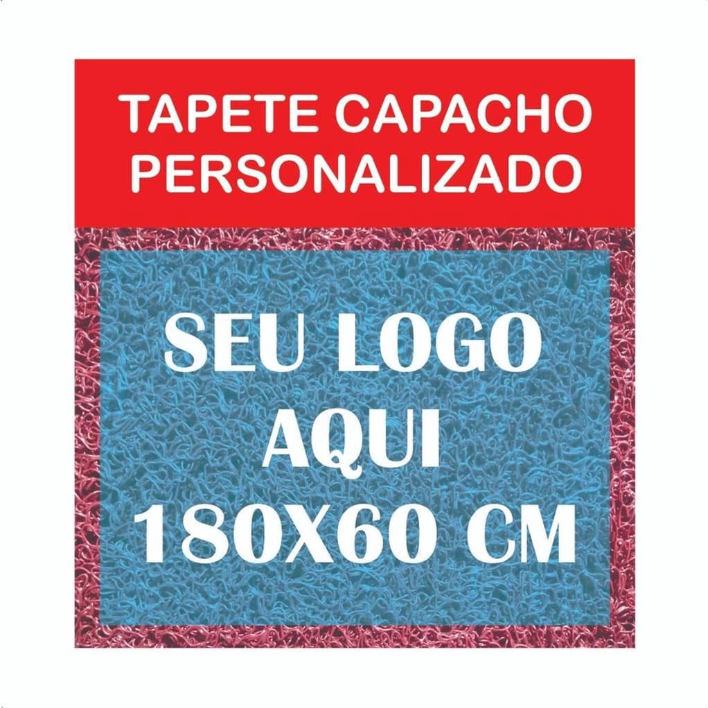 Tapete Capacho 180x60 Personalizado Empresa Loja Com Logo entrada porta Comercio