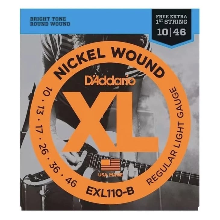 Encordoamento Daddario Guitarra 010 Exl110 B +1a Corda Extra