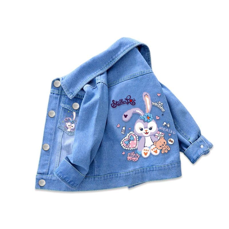 Jaqueta de Denim Infantil com Estampa |   Versão Coreana da Jaqueta de Jeans para Crianças