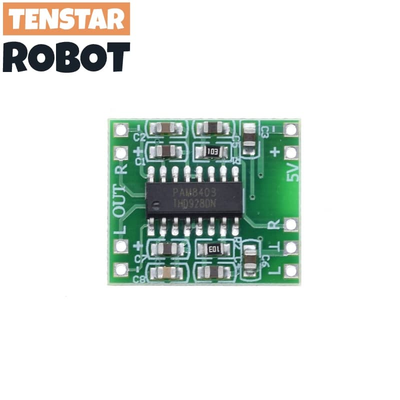 Módulo 5PCS PAM8403 Super mini Placa Amplificadora digital 2 * 3W Classe Eficiente De 2,5 A 5V