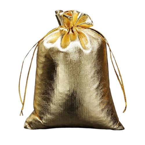 Kit 100 Saco Embalagem Dourado Anel Brinco Envio 13x18 S1230