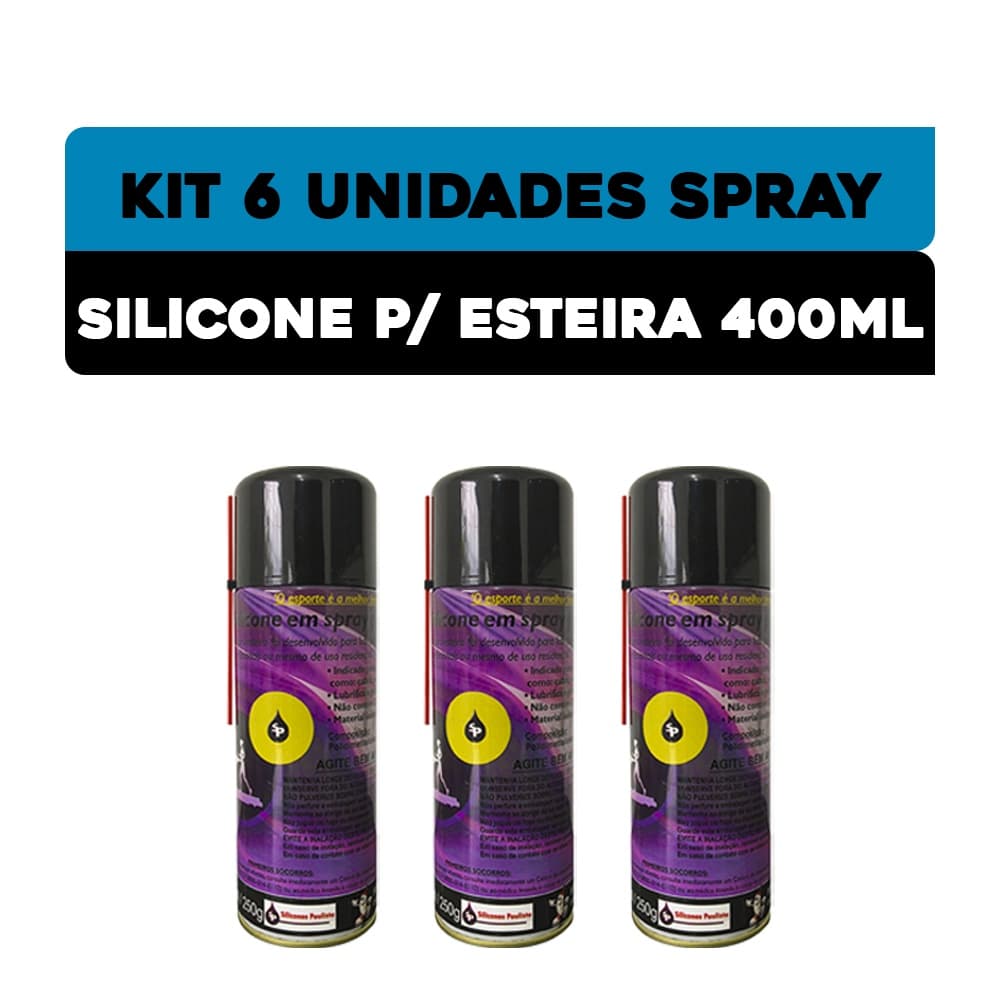 KIT 3 UNIDADE SPRAY DE SILICONE P/ ESTEIRA 400ML