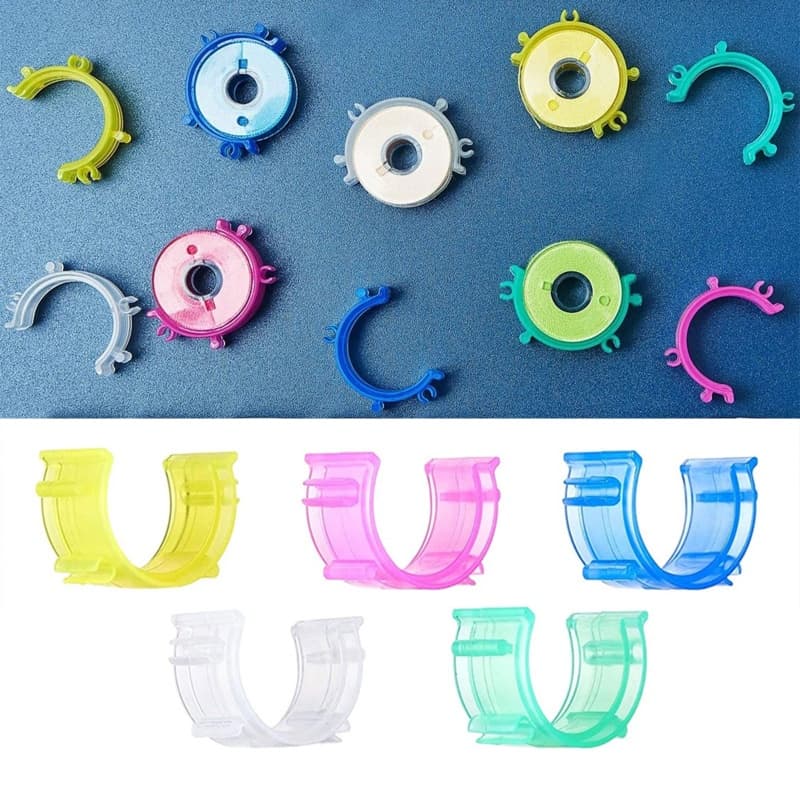 KOOL 10 50 100 Peças Bobina Costura Clipes Pequenos Carretel Linha Colorida Suporte Braçadeiras Organi