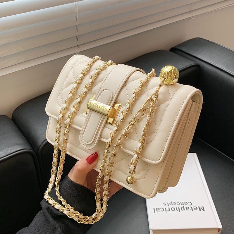 Estoque pronto Bolsa de corrente de diamante Bolsa feminina Bolsa mensageiro 2023 Novo estilo moderno e elegante Bolsa d