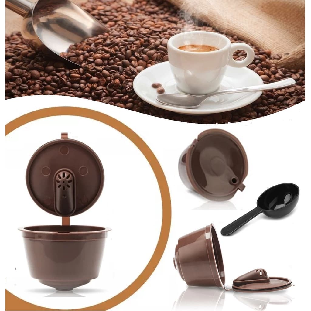 3 Cápsulas Dolce Gusto Reutilizáveis com colher