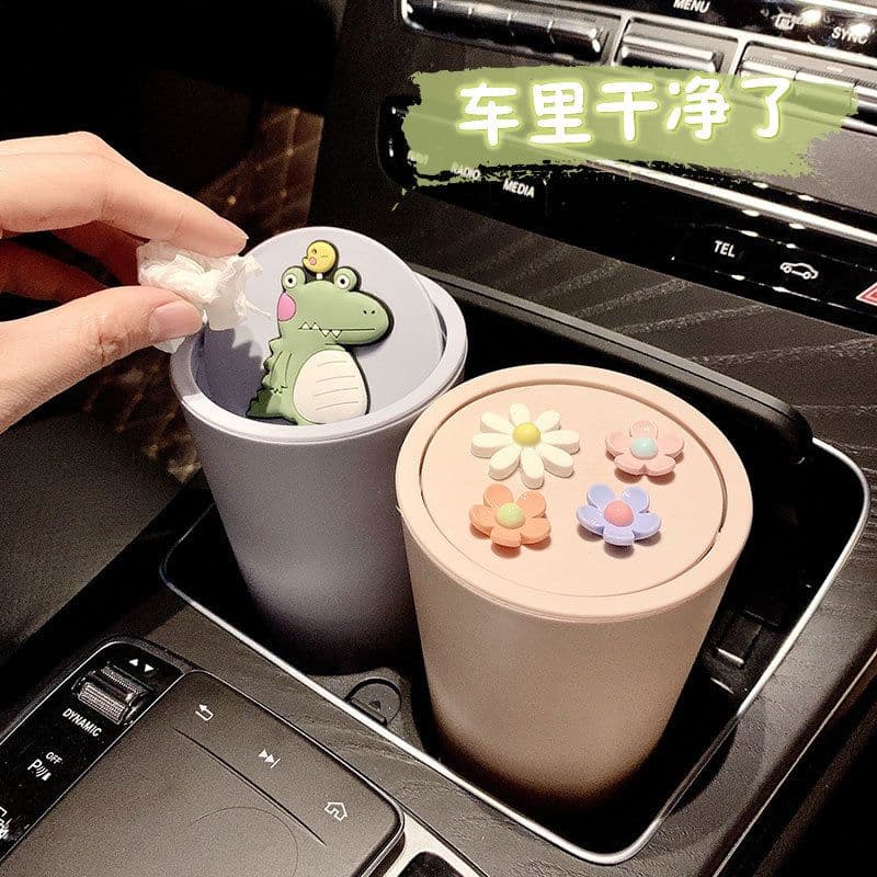 Mini Porta-Copos Para Carro Lata De Lixo Caixa Cute Creative Car Supplies