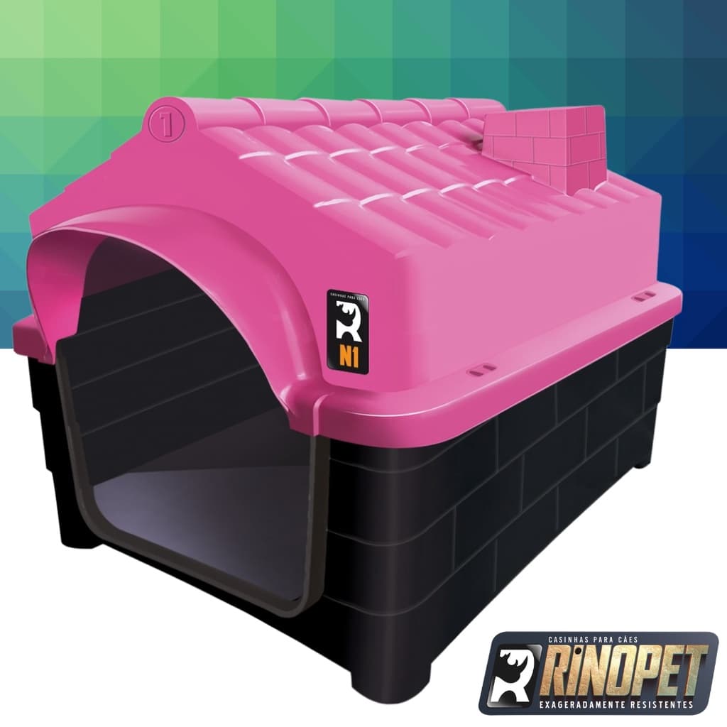 Casinha Mec Pet Rinopet Rosa N1