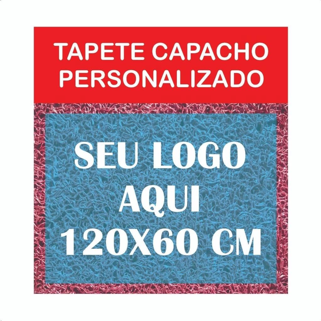 Tapete Capacho 120x60 Personalizado Loja Empresa Logotipo porta entrada comercio casa