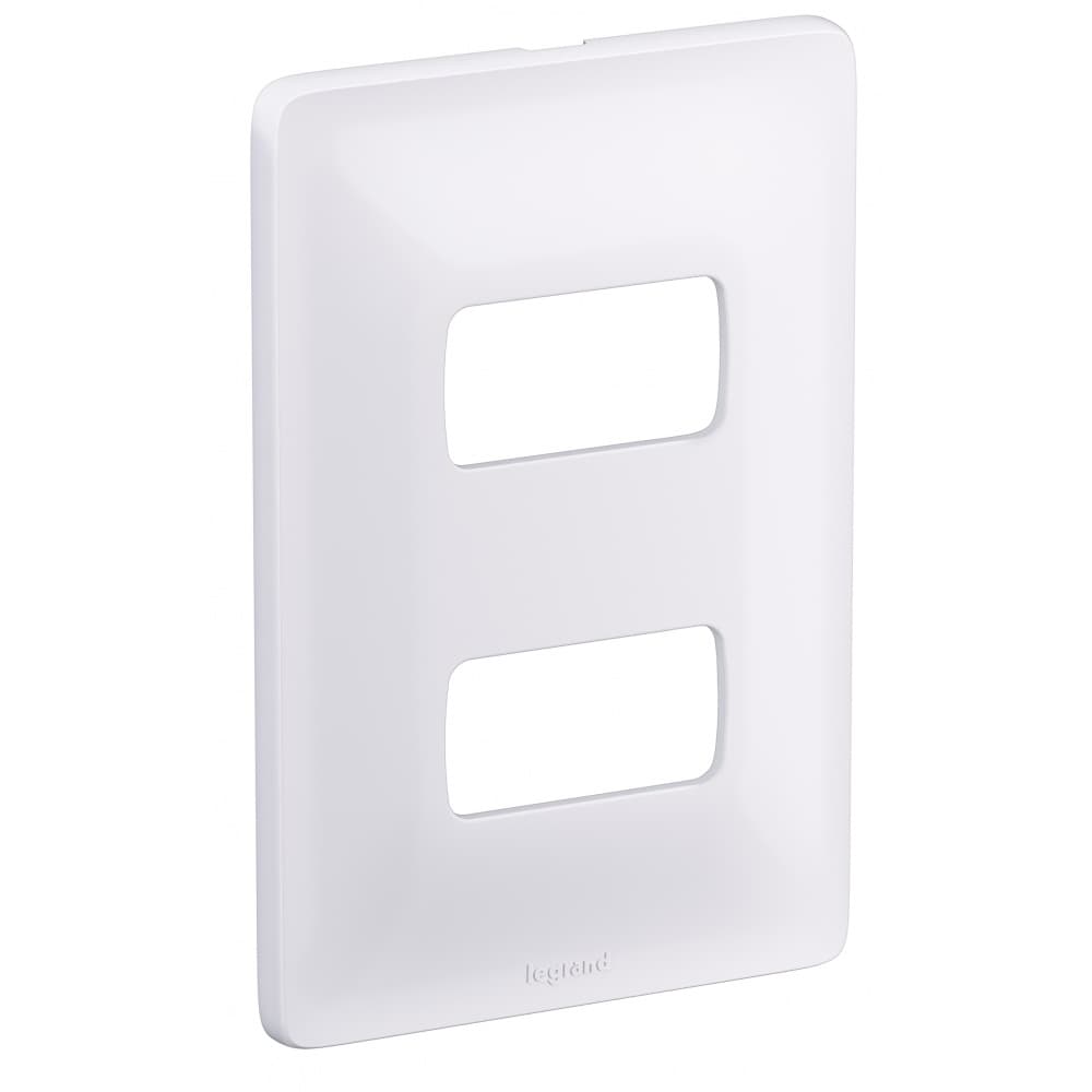 Placa 4X2 2 Módulos Separados + Suporte Zeffia 680182 Branca para Tomada Interruptor