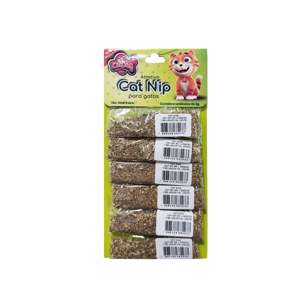 Erva Do Gato Catnip Cartela C/6 Saches Catdog