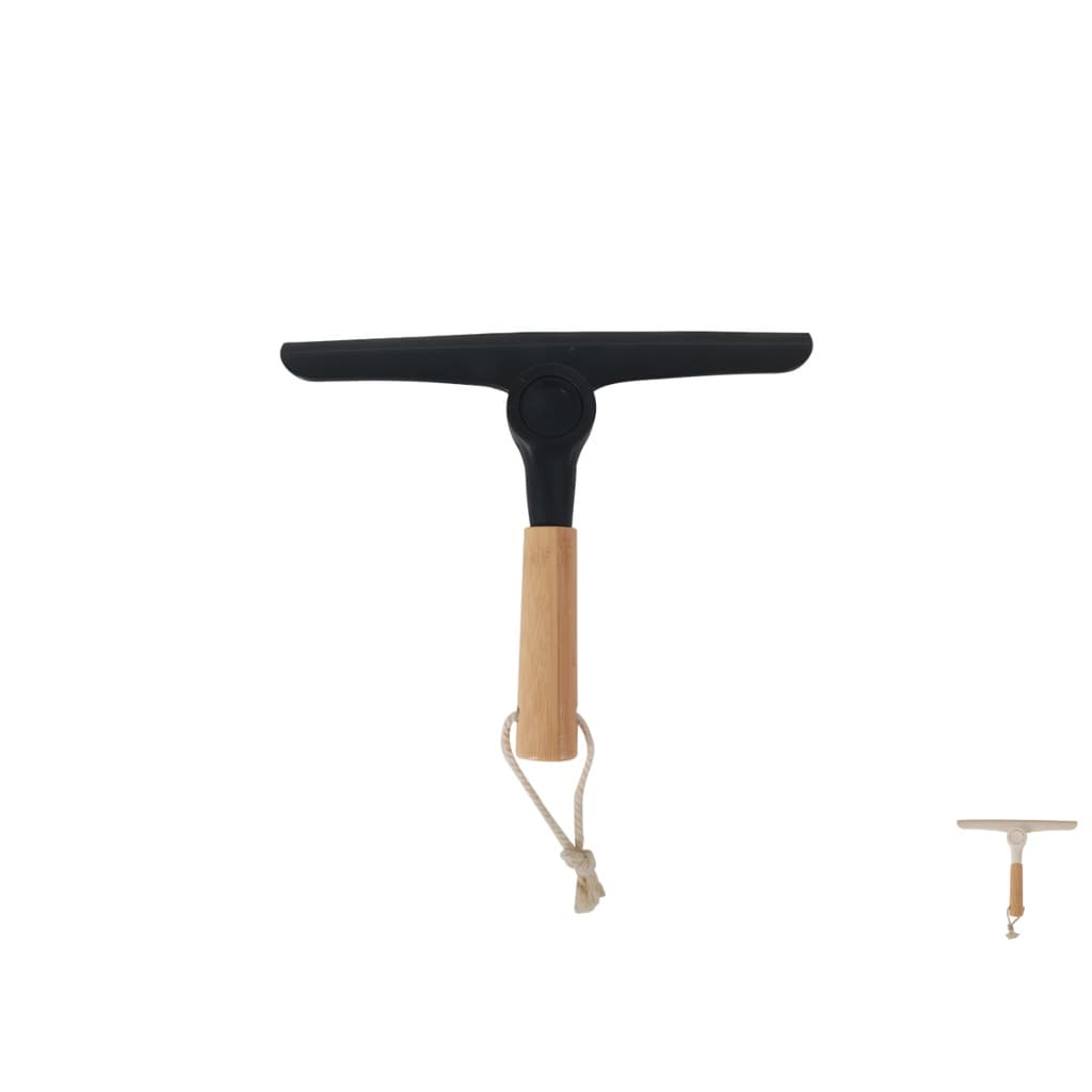 Rodo De Pia Rodinho Limpa Vidro Articulável Cabo Bambu Natural Inclinável Versátil Multiuso Banheiro