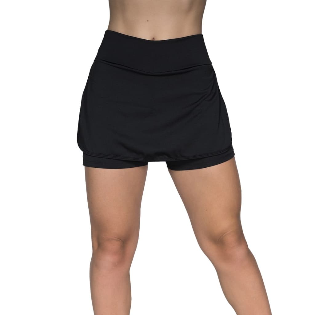 Short Saia Fitness JSM Suplex Liso Feminino Academia Tapa Bumbum