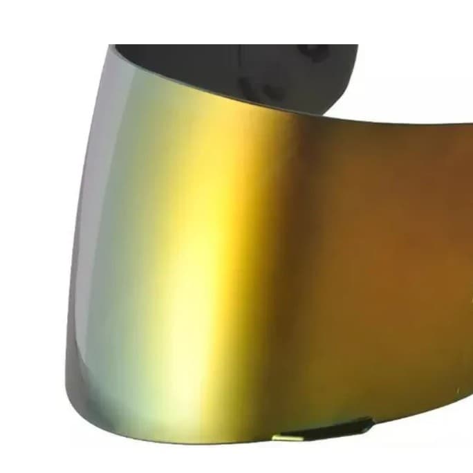 Viseira capacete vaz V21 Revolution Rider metalizada Dourada 2.2mm - 1665do