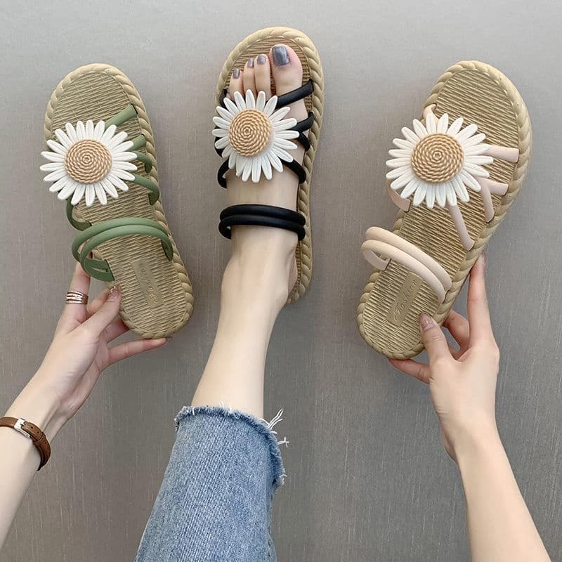 Sapatos femininos de estoque pronto verão 2020 novo estilo All-Match exterior Wear estudante versão coreana chinelos fem