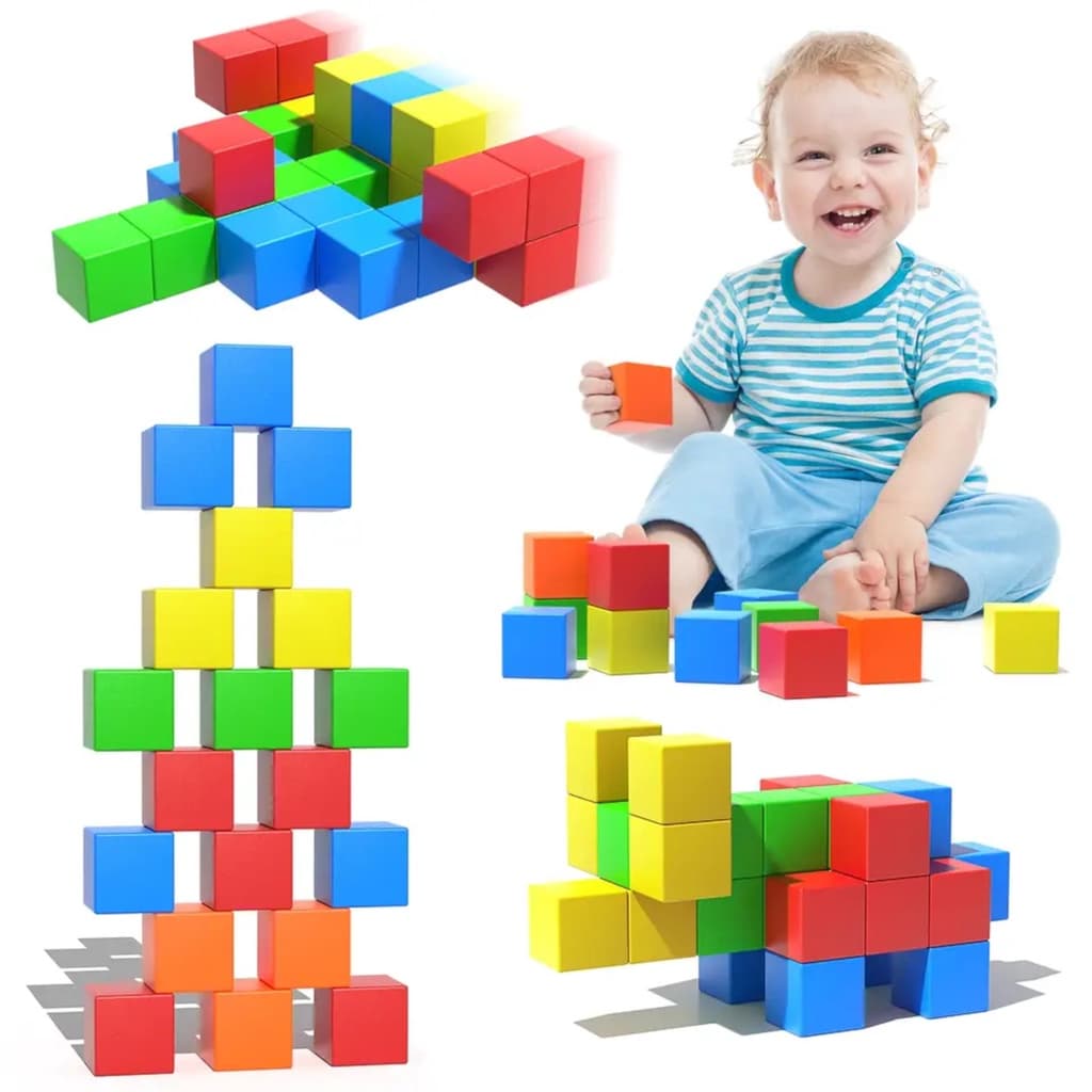 Brinquedo Educativo Blocos Magnéticos Mega Cubos 9 peças