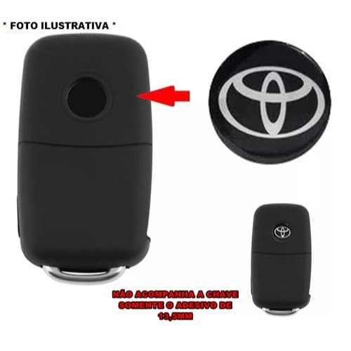 1 Adesivo Chave Canivete Logo 13.5mm Toyota