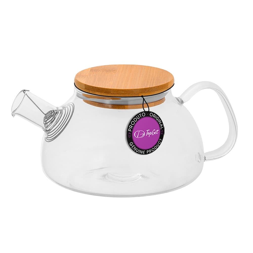 Chaleira em Vidro 750 ml com Infusor Glassy TopGet