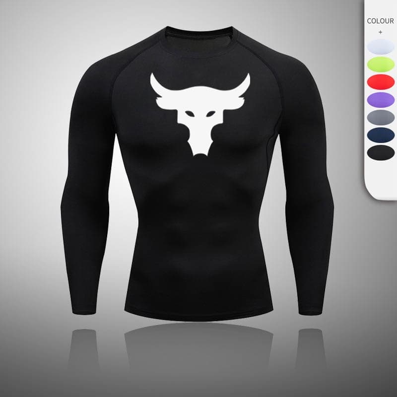 Camisas Masculinas De Compressão De Corrida De Mangas Compridas , Camisa De Treino Atlético , Camisetas De Camada Base E