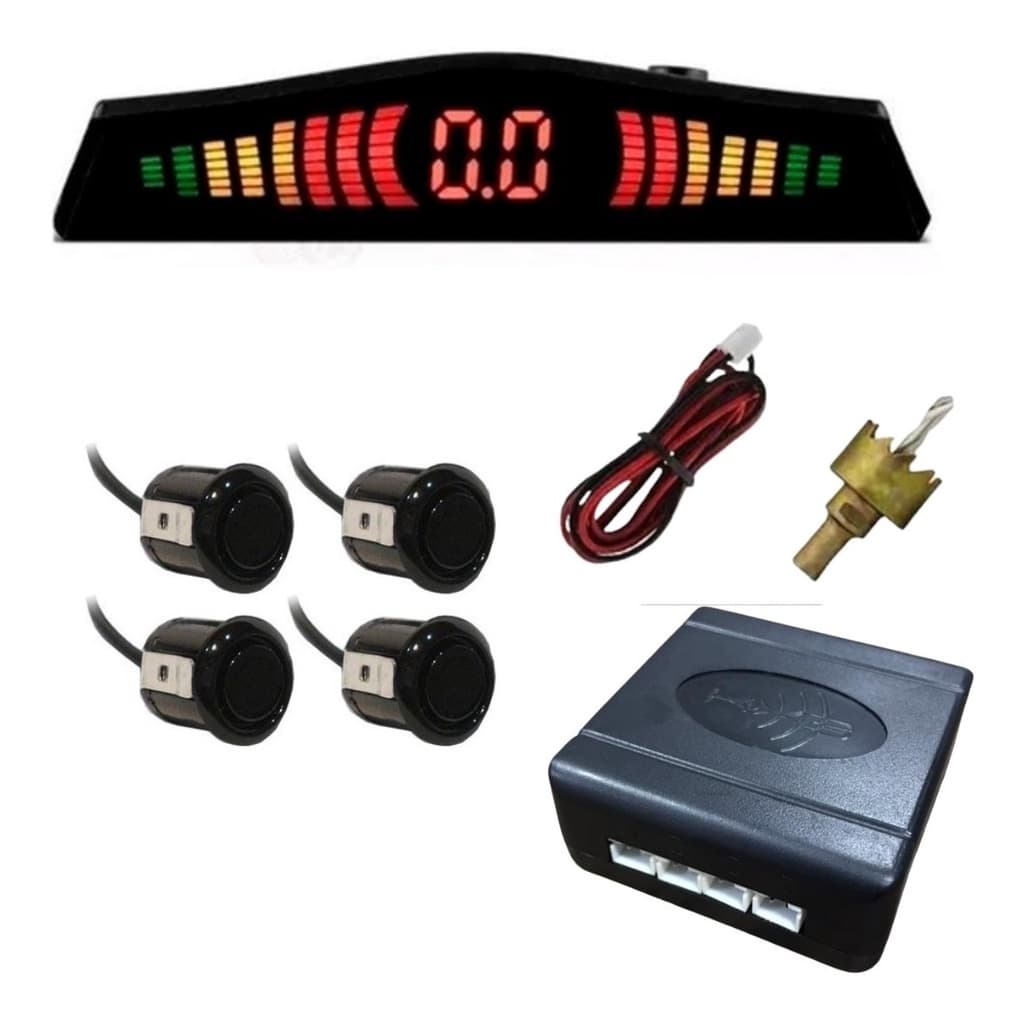 Melhor Sensor de Re Automotivo Kx3 4 Pontos Sensores Preto