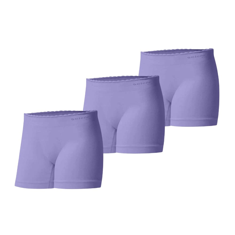 Kit Com 3 Calcinhas De Microfibra Selene Modelagem Boxer Basica Sem Costura Infantil Feminina Boyshorts
